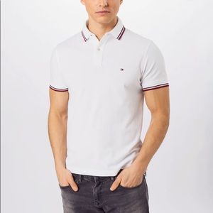TOMMY HILFIGER White Men Polo Shirt | L